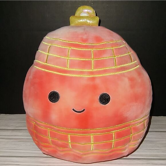 Squishmallows JOLLY the PINK Ornament Plush Stuffed Animal Tie Dye Orange 8 inch - Picture 6 of 7